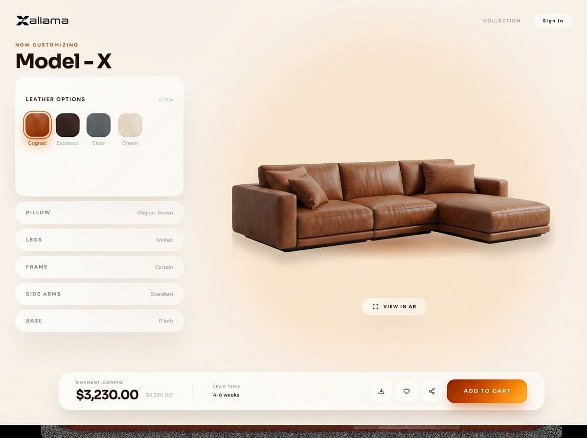 Show every potential product customization, in real time — Instant preview